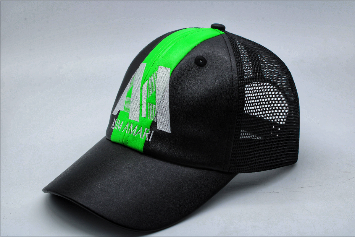 Asim Amari Leather Trucker Hat Asim Amari Leather Trucker Hat